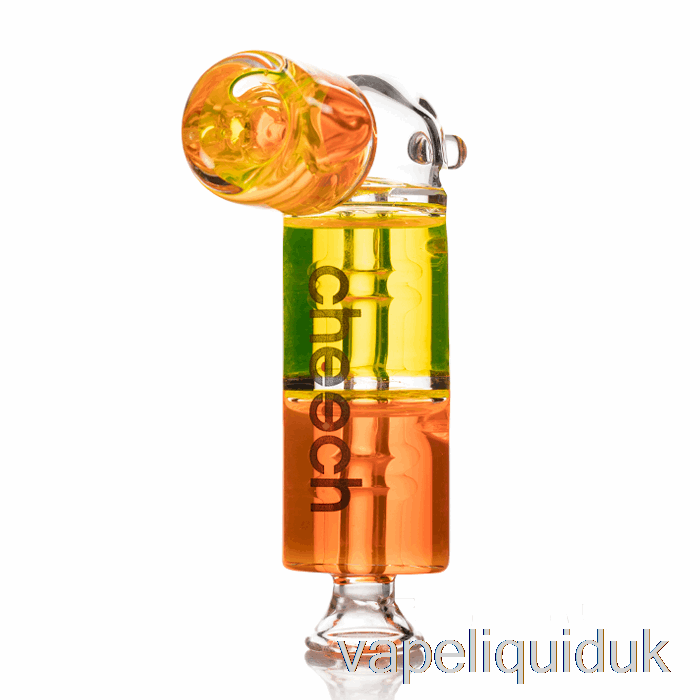 Cheech Glass Dual Freezable Hand Pipe Orange / Yellow Vape Juice
